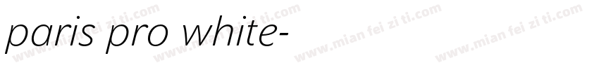 paris pro white字体转换